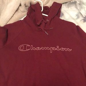 Maroon champion hoodie. Size medium $30